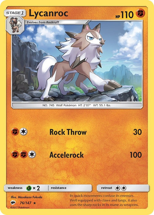 Lycanroc - 76/147 (SM Burning Shadows) [Deck Exclusives] 