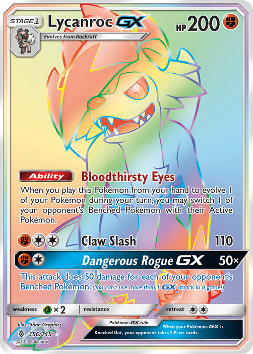 Lycanroc GX (Secret) [SM - Guardians Rising] 