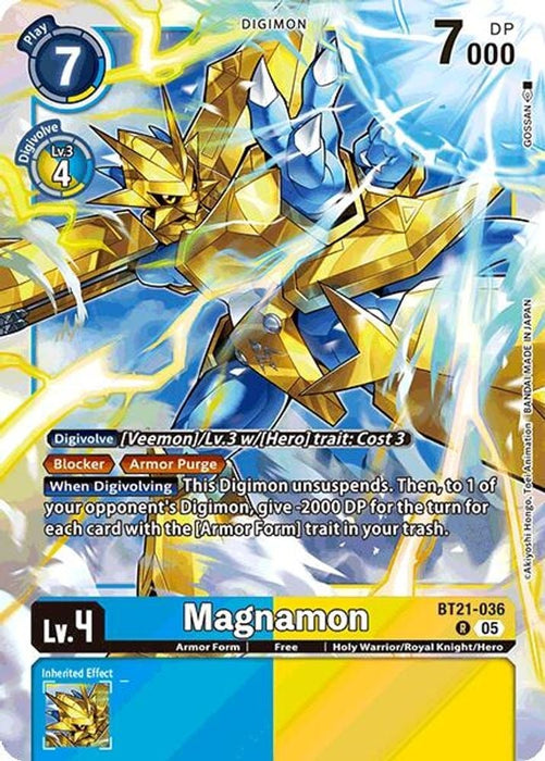 Magnamon (#BT21-036 R) (World Convergence) Near Mint Foil 