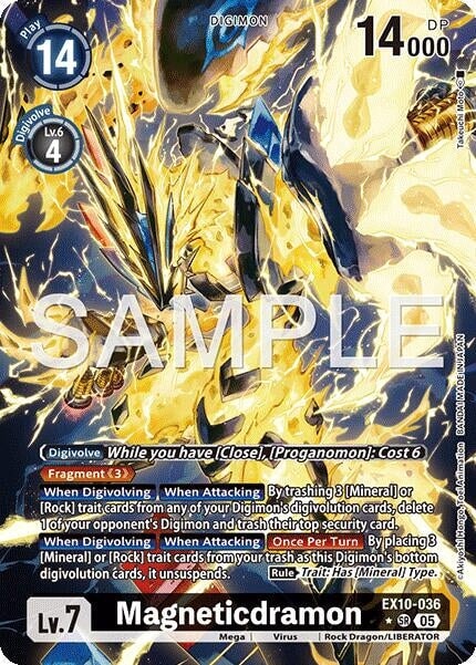 Magneticdramon (Alternate Art) (EX10-036 SR) 