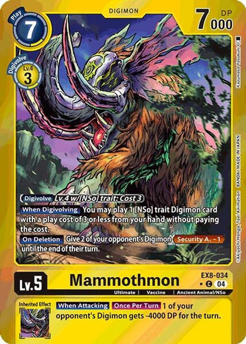 Mammothmon (Limited Foil) (#EX8-034 C) (Chain of Liberation) Near Mint Foil 