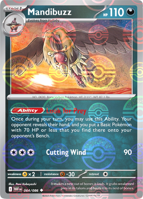 Mandibuzz (064/086) (Poke Ball Pattern) [Scarlet & Violet: White Flare] 