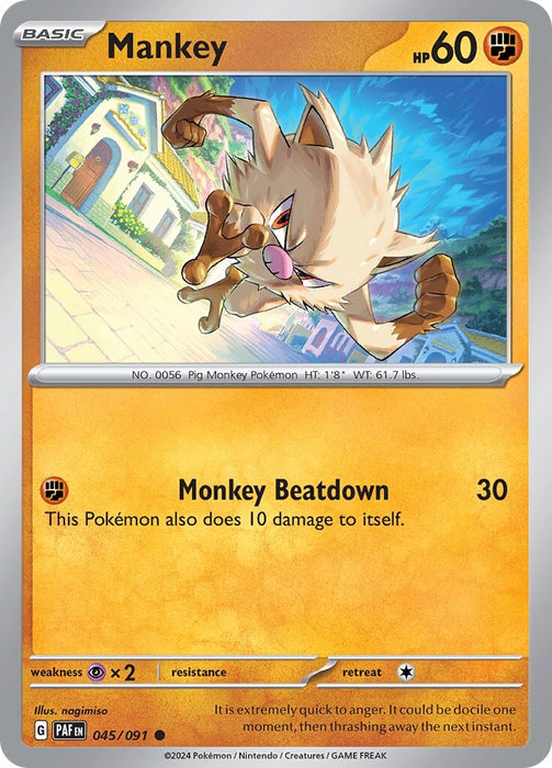 Mankey (045/091) [Scarlet & Violet: Paldean Fates] 