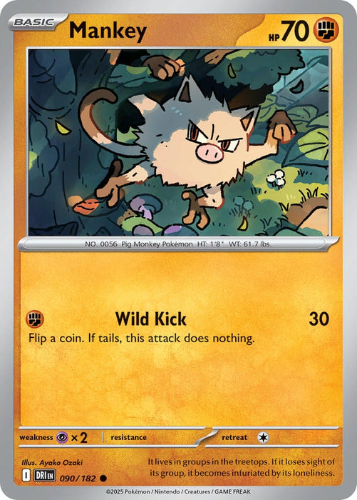 Mankey (090/182) [Scarlet & Violet: Destined Rivals] 