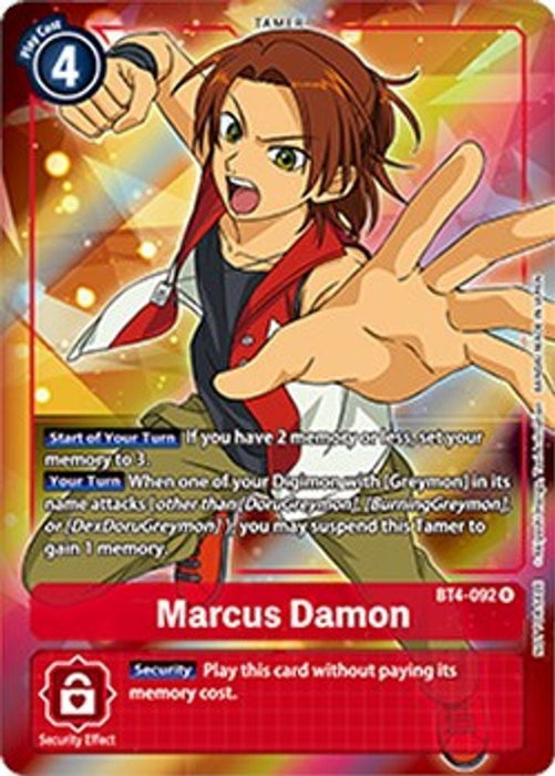 Marcus Damon (Box Topper) (#BT4-092 R) (Great Legend) Near Mint Foil 