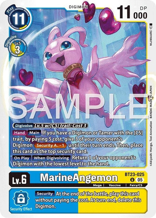 Marine Angemon (#BT23-025 U) (Hackers' Slumber) Near Mint 