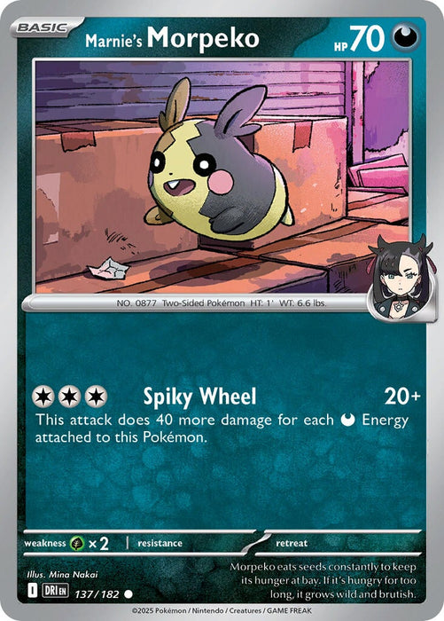 Marnie's Morpeko (137/182) [Scarlet & Violet: Destined Rivals] 