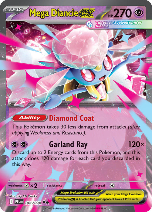 Mega Diancie ex (041/094) [Mega Evolution: Phantasmal Flames]