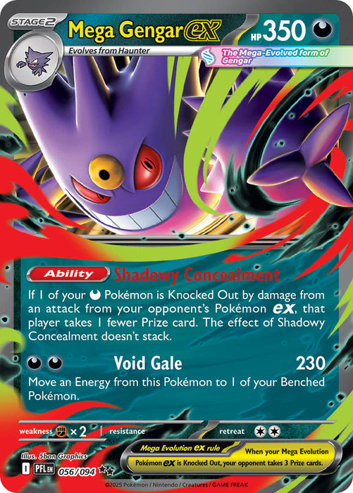 Mega Gengar ex (056/094) [Mega Evolution: Phantasmal Flames]
