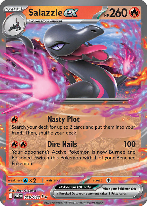 Salazzle ex (016/088) [Mega Evolution: Perfect Order]