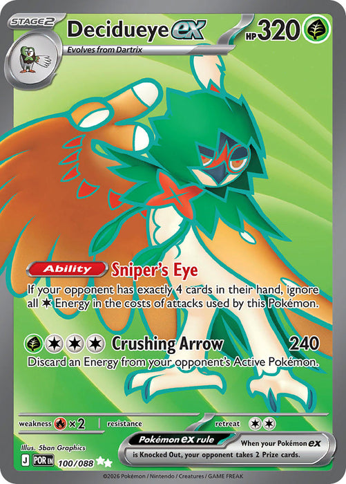 Decidueye ex (100/088) [Mega Evolution: Perfect Order]