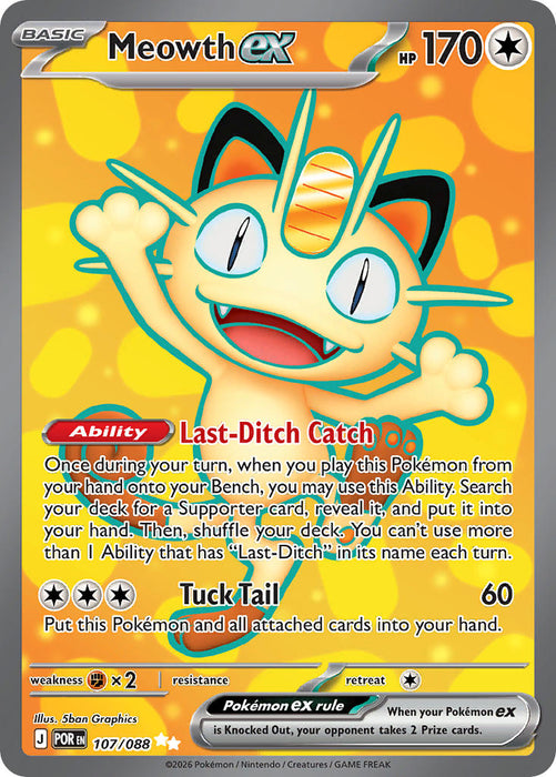 Meowth ex (107/088) [Mega Evolution: Perfect Order]