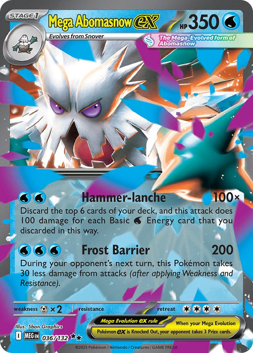 Mega Abomasnow ex (036/132) [Mega Evolution: Base Set] 