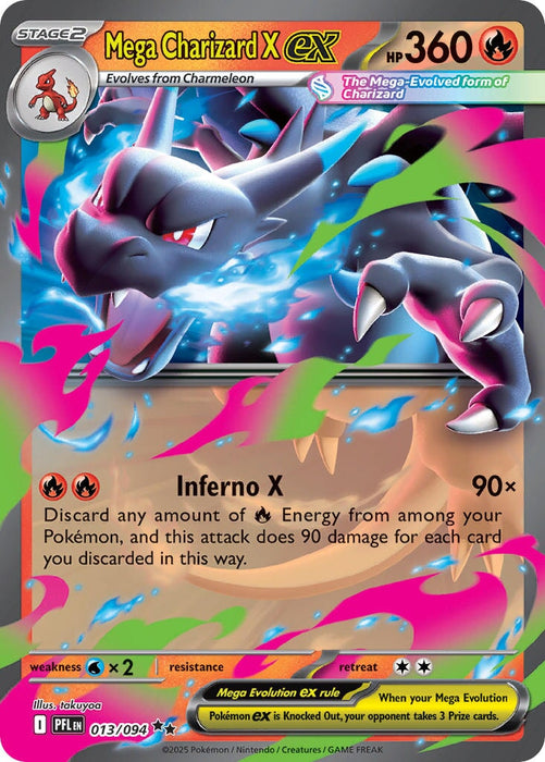 Mega Charizard X ex (013/094) [Mega Evolution: Phantasmal Flames] 