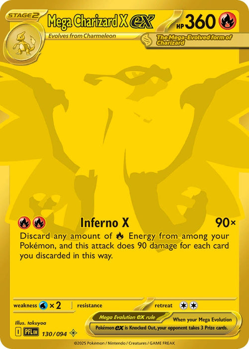 Mega Charizard X ex (130/094) [Mega Evolution: Phantasmal Flames] 