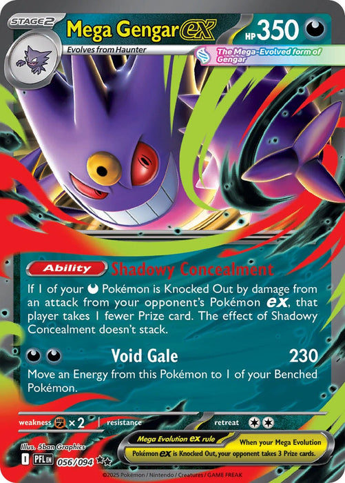 Mega Gengar ex (056/094) [Mega Evolution: Phantasmal Flames] 