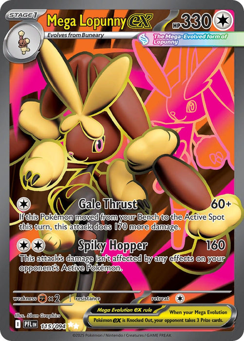 Mega Lopunny ex (115/094) [Mega Evolution: Phantasmal Flames] 