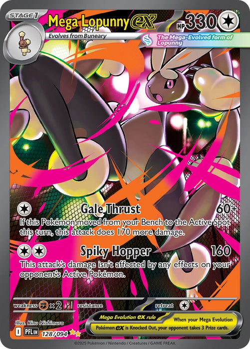 Mega Lopunny ex (128/094) [Mega Evolution: Phantasmal Flames] 