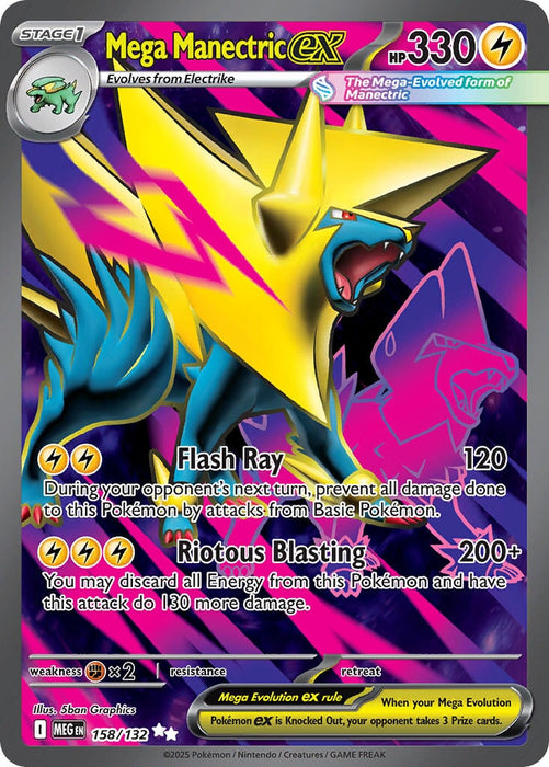 Mega Manectric ex (158/132) [Mega Evolution: Base Set] 