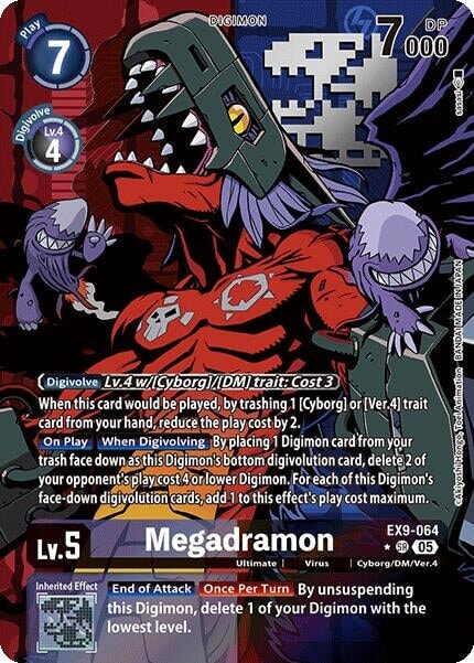 Megadramon (Alternate Art) (EX9-064 SR) 