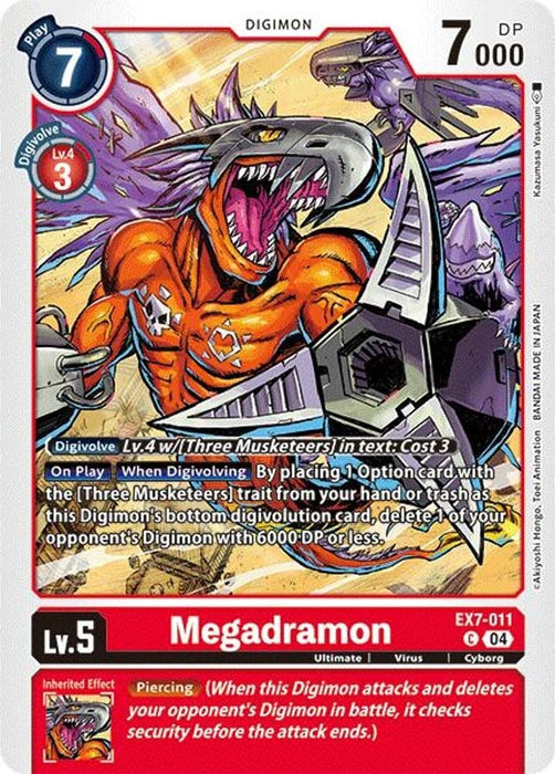 Megadramon (#EX7-011 C) (Digimon LIBERATOR) Near Mint 