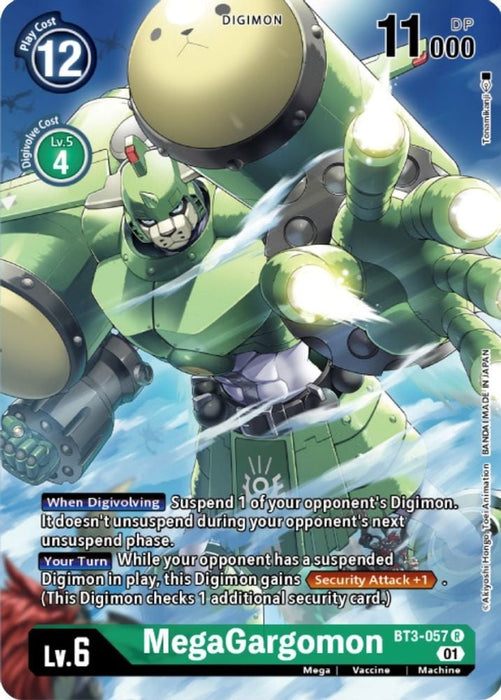 MegaGargomon Digimon Card Game Deck Box Set (#BT3-057 R) (Release Special Booster 1.5) Near Mint Foil 