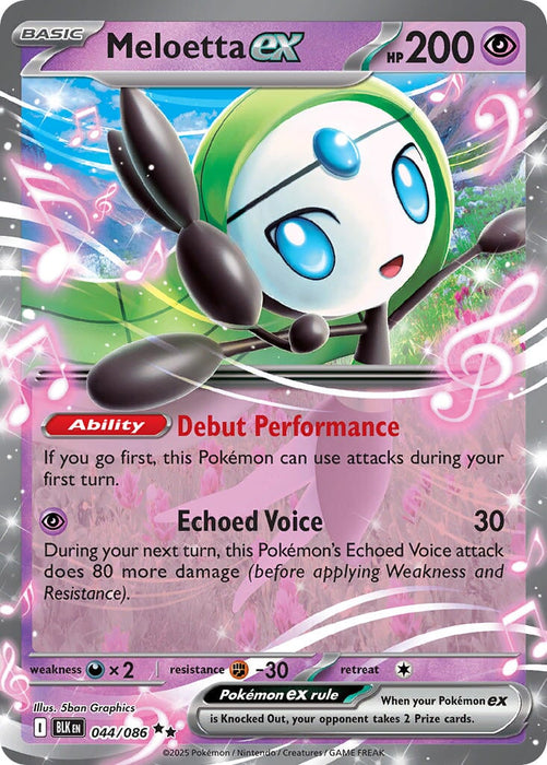 Meloetta ex (044/086) [Scarlet & Violet: Black Bolt] 
