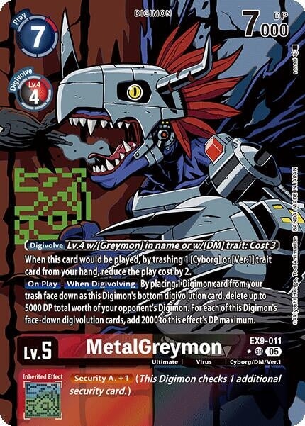 MetalGreymon (Alternate Art) (EX9-011 SR) 