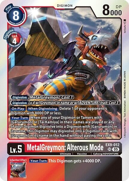 MetalGreymon: Alterous Mode (EX9-012 SR) 