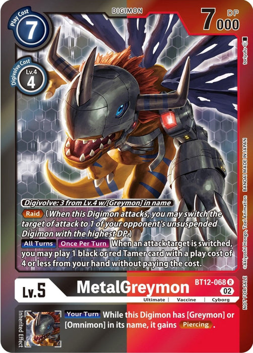 MetalGreymon (Tamer Party -Special-) (BT12-068 R) 