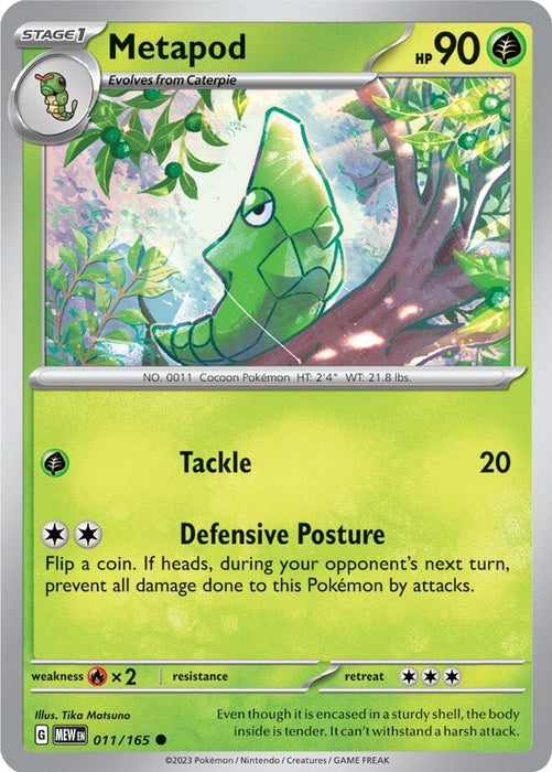 Metapod (011/165) [Scarlet & Violet: 151] — Manta Trading