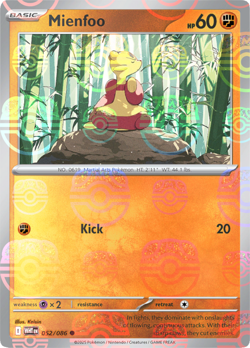 Mienfoo (052/086) (Master Ball Pattern) [Scarlet & Violet: White Flare] 