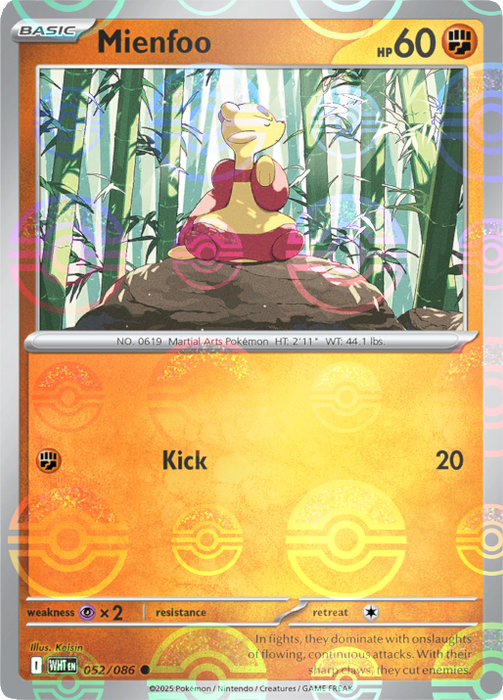 Mienfoo (052/086) (Poke Ball Pattern) [Scarlet & Violet: White Flare] 