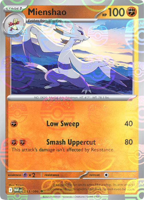 Mienshao (053/086) (Master Ball Pattern) [Scarlet & Violet: White Flare] 