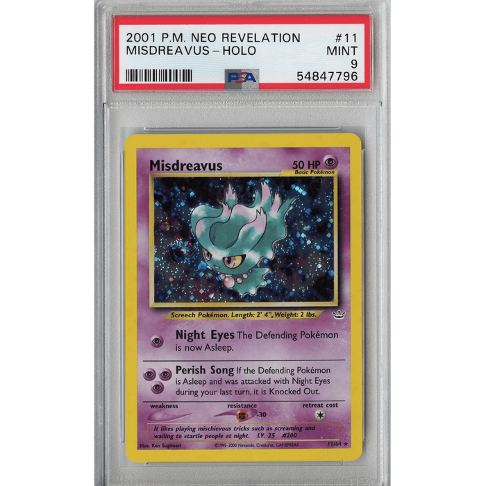 Misdreavus (11/64) - Holo Rare - Neo Revelation [PSA 9] 