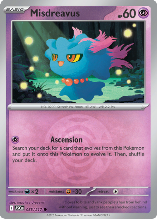 Misdreavus (Dusk Ball) (085/217) [Mega Evolution: Ascended Heroes]