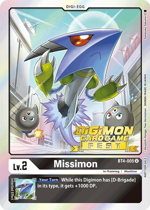 Missimon (Digimon Card Game Fest 2022) (#BT4-005 U) (Great Legend) Near Mint Foil 