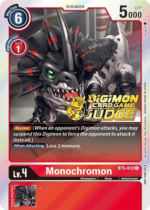 Monochromon (Judge Pack 1) (#BT5-012 C) (Battle of Omni) Near Mint Foil 
