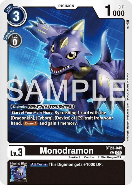 Monodramon (#BT23-049 C) (Hackers' Slumber) Near Mint 