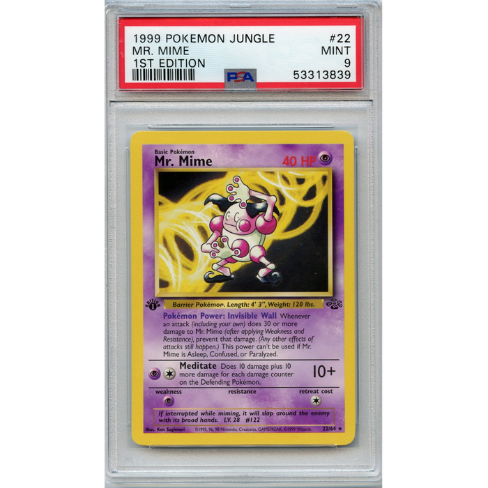 Mr. Mime (22/64) - Rare - Jungle 1st Edition [PSA 9] 