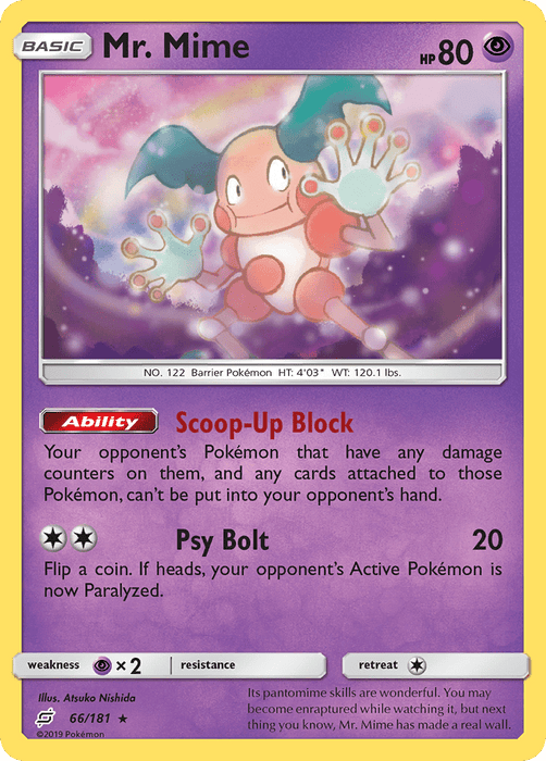 Mr. Mime (66/181) [Sun & Moon: Team Up] 
