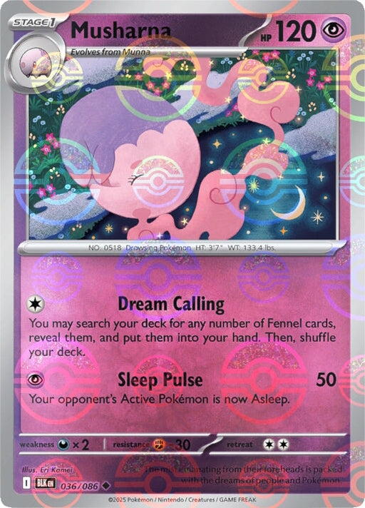 Musharna (036/086) (Poke Ball Pattern) [Scarlet & Violet: Black Bolt] 