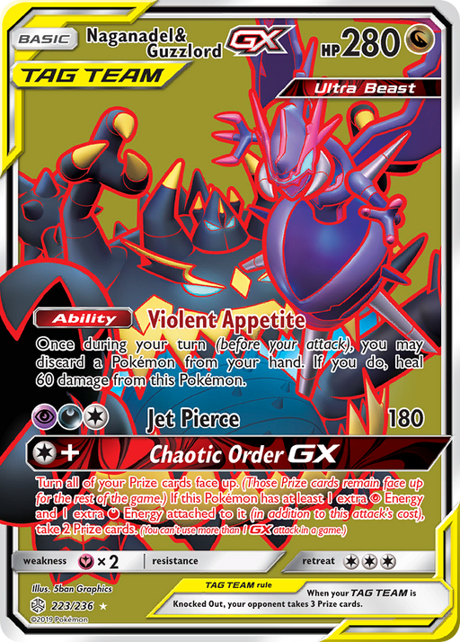 Naganadel & Guzzlord GX (Full Art) [SM - Cosmic Eclipse] 