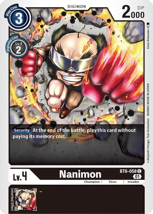 Nanimon (#BT6-058 C) (Double Diamond) Near Mint 