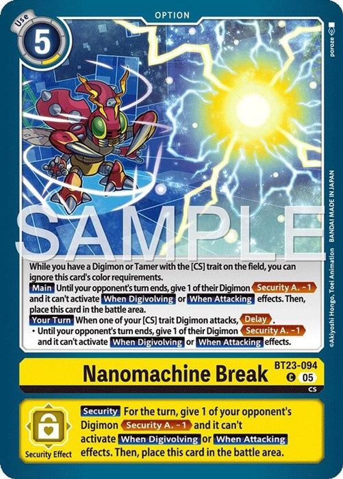 Nanomachine Break (#BT23-094 C) (Hackers' Slumber) Near Mint 