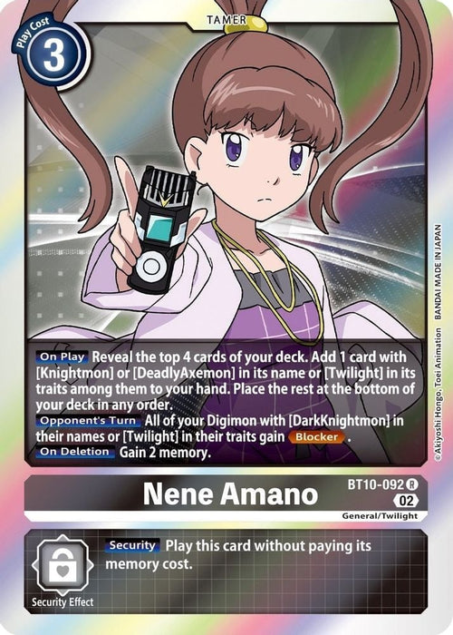 Nene Amano (#BT10-092 R) (Xros Encounter) Near Mint Foil 