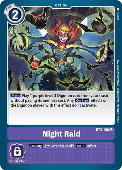 Night Raid (#BT2-108 C) (Release Special Booster 1.0) Near Mint 