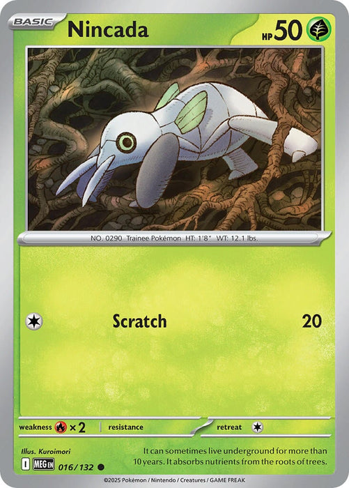 Nincada (016/132) [Mega Evolution: Base Set] 