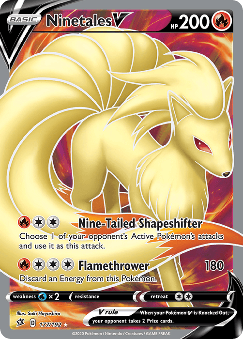 Ninetales V (Full Art) [SWSH02: Rebel Clash] 