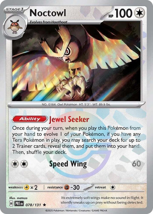 Noctowl (078/131) (Poke Ball Pattern) [Scarlet & Violet: Prismatic Evolutions] 